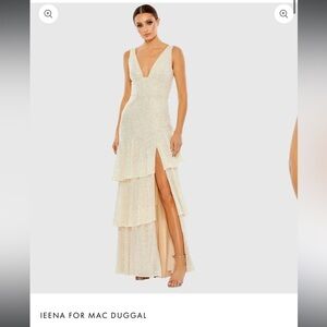 Sparkly white Mac Duggal dress